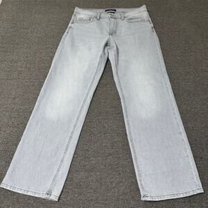 Aeropostale Low Rise Baggy Jeans Gray Denim Women's 6 Short Casual Streetwear